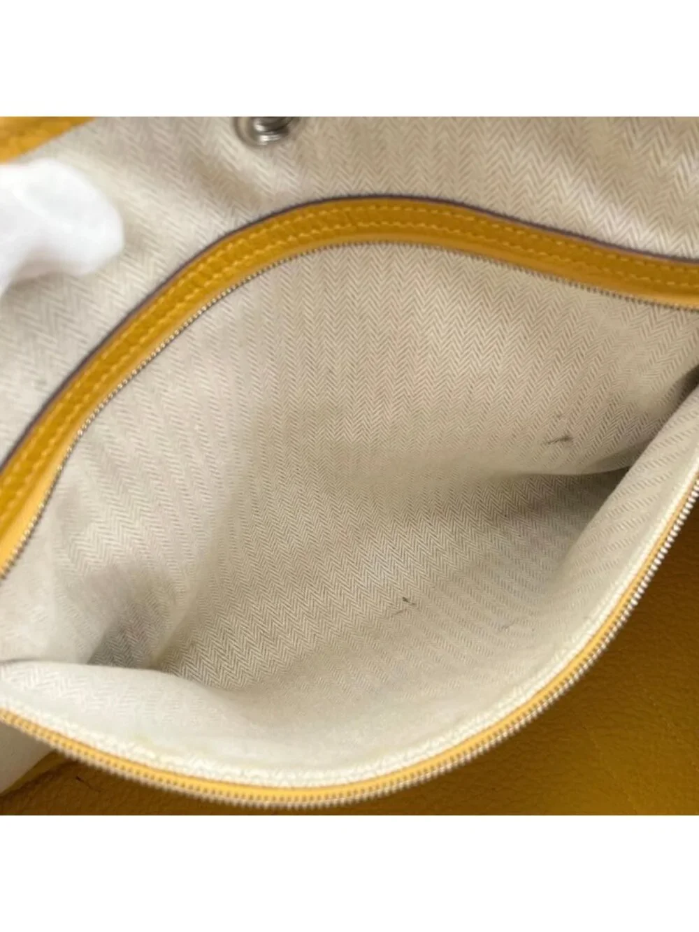 Hermes Tote Bag Garden Party PM Negonda Jaune Ambre Yellow Silver